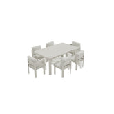 Luxury 6 Seater Outdoor Garden Lounge Set with Coffee Table – Taupe