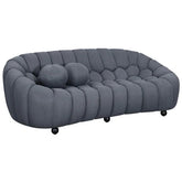 Luxury Bella grey 3 seater sofa with modern bubble-inspired sculptural design.