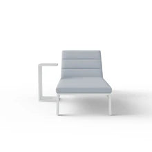 Luxury White Aluminium Outdoor Sun Lounger with Cushion