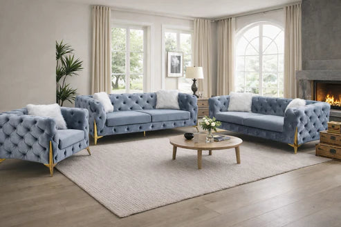 Luxury bouclé corner sofa with chaise and matching footstool in iron grey, featuring a modern curved design.