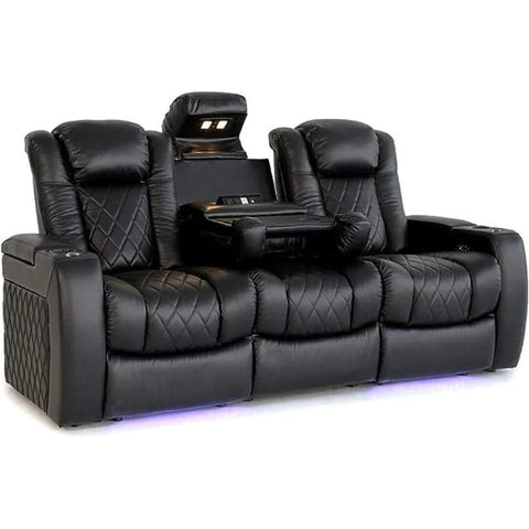 Orlando 3 seater electric recliner sofa with motorised headrest, lumbar support and footrest.