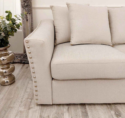 Luxury Blakely 3 and 2 seater fabric sofa set with deep cushioned seating, modern design