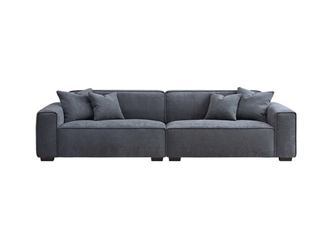 Luxury Dakota 4 Seater Sofa with Chaise – Charcoal Bouclé