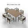 Luxury 6 Seater Rope & Aluminium Garden Dining Set – Truffle