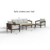 Luxury 5 Seater Rope & Aluminium Garden Lounge Set with Wood-Effect Coffee Table