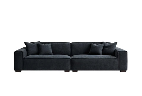 Luxury Dakota 4 Seater Sofa with Chaise – Charcoal Bouclé