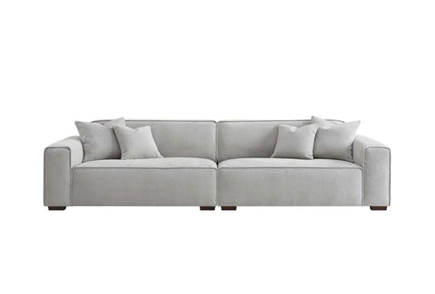 Luxury Dakota 4 Seater Sofa with Chaise – Charcoal Bouclé