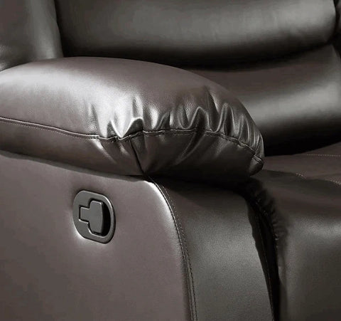 Contemporary brown leather recliner armchair designed for everyday comfort.