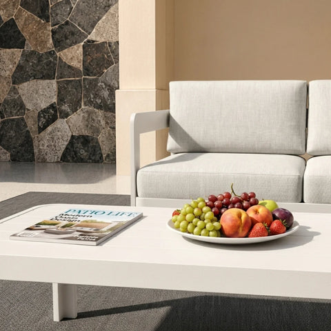 Sofia 4 Seater Outdoor Lounge Set – Taupe Aluminium Garden Sofa Set