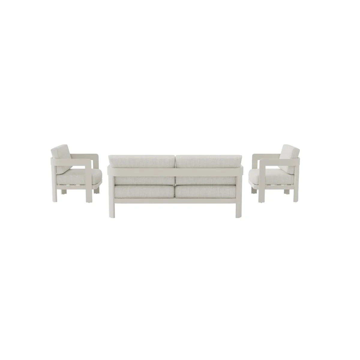 Sofia 4 Seater Outdoor Lounge Set – Taupe Aluminium Garden Sofa Set