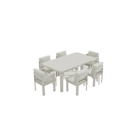Luxury 6 Seater Outdoor Garden Lounge Set with Coffee Table – Taupe