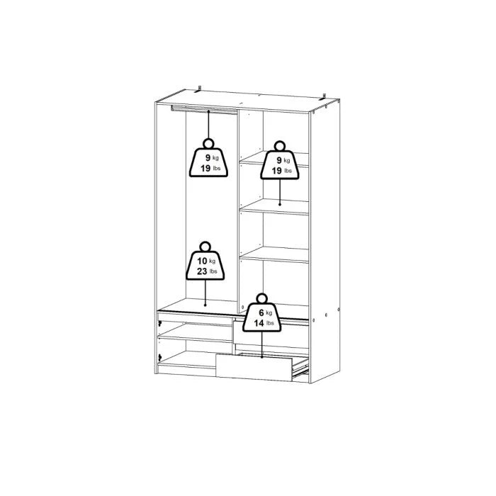 Modern oak bedroom wardrobe UK