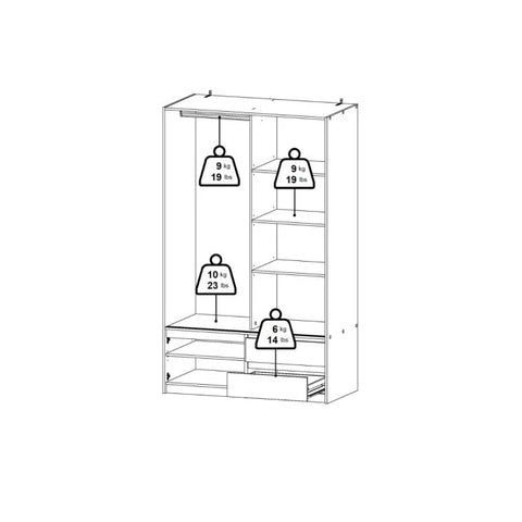 Modern oak bedroom wardrobe UK