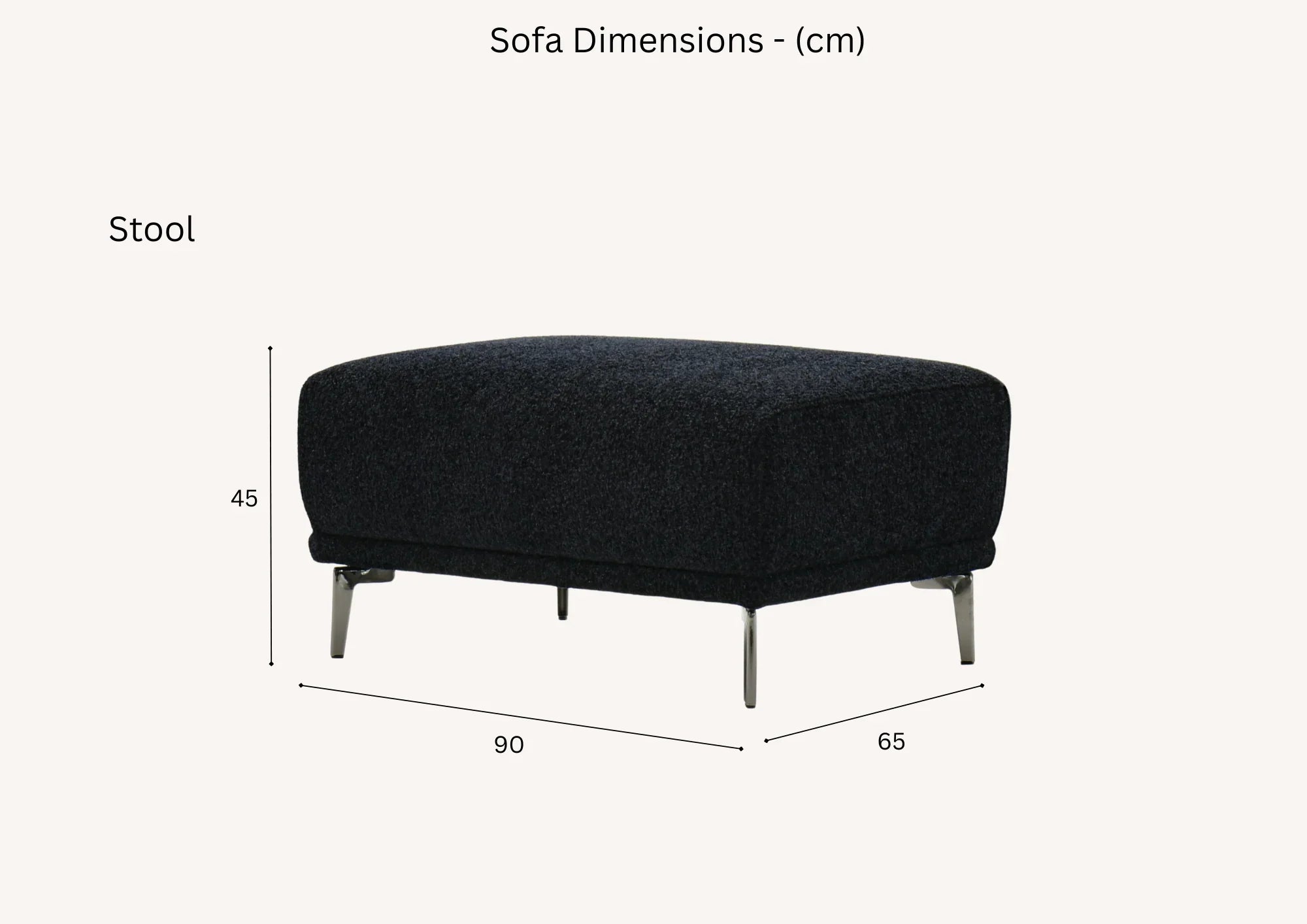 Luxury black bouclé sofa with deep channel stitching, premium textured upholstery, and a modern contemporary design available in 2, 3, and 4 seater sizes.