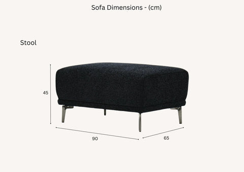 Luxury black bouclé sofa with deep channel stitching, premium textured upholstery, and a modern contemporary design available in 2, 3, and 4 seater sizes.