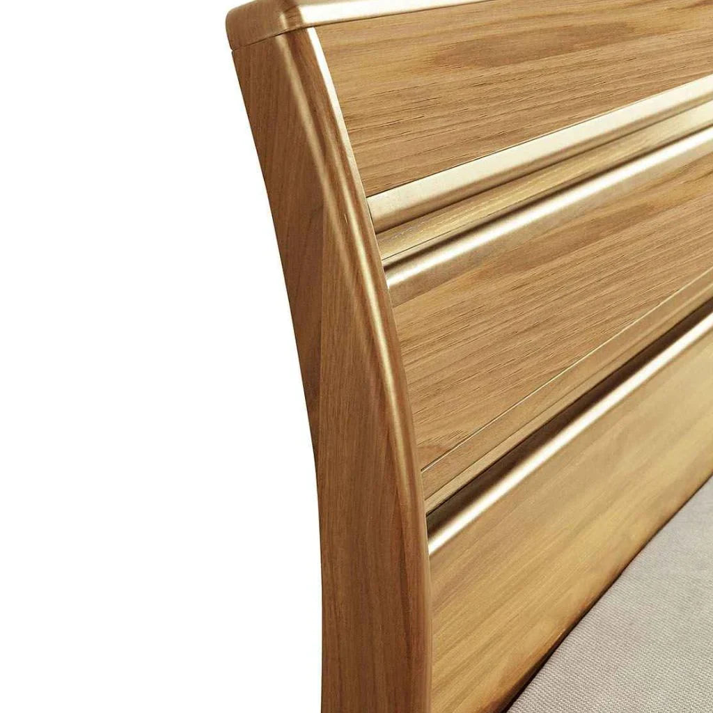 High Gloss Alexandra Oak bed showing spacious storage compartment
