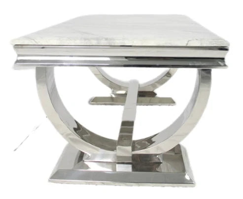 Chelsea coffee table black marble top with chrome base UK