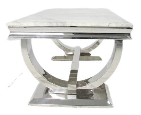 Chelsea coffee table black marble top with chrome base UK