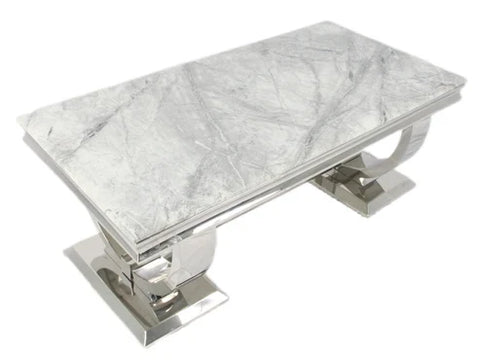 Chelsea coffee table with marble top and chrome frame UK
