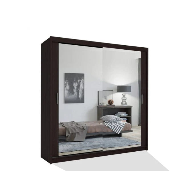 Chicago wenge mirrored wardrobe for bedroom