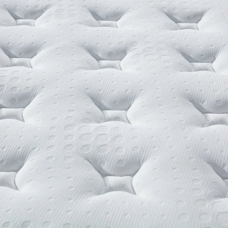 Close-up of gel memory foam mattress surface