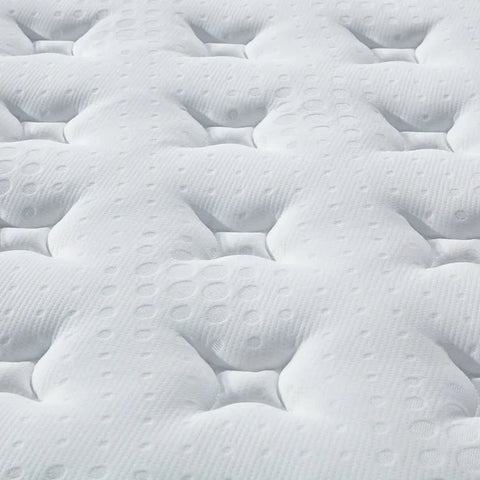 Close-up of gel memory foam mattress surface