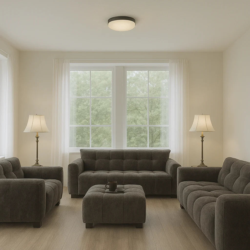 Luxury Harlem velvet sofa collection with deep channel stitching and elegant curved arms.