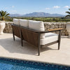 Luxury 5 Seater Rope & Aluminium Garden Lounge Set with Wood-Effect Coffee Table