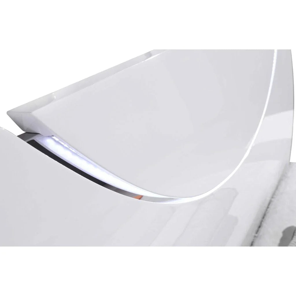 High gloss Half Moon ottoman bed side view