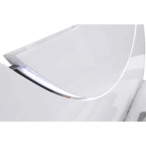 High gloss Half Moon ottoman bed side view
