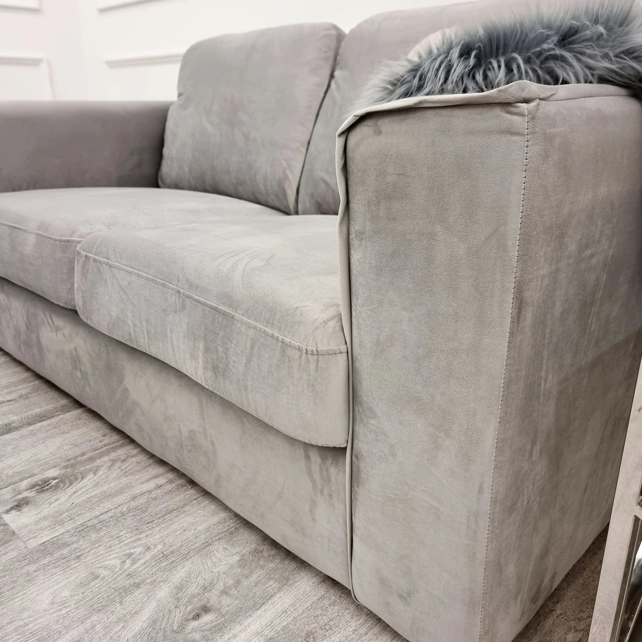 Luxury Hudson 3 and 2 seater fabric sofa set with fixed back cushions.