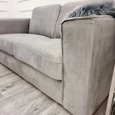 Luxury Hudson 3 and 2 seater fabric sofa set with fixed back cushions.