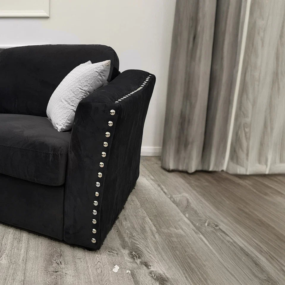 Lincoln 3 and 2 seater crushed velvet sofa set with plush scatter back cushions, deep comfortable seating, and elegant contemporary styling in a modern UK living room.