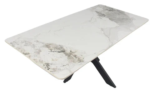 Milan coffee table with black X-style pedestal base UK