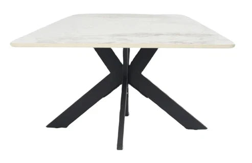 Milan coffee table ceramic tabletop and black base UK