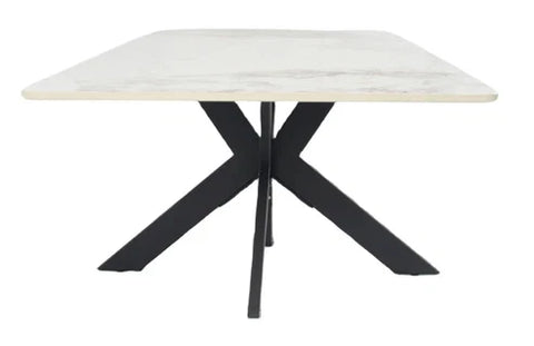 Milan coffee table ceramic tabletop and black base UK