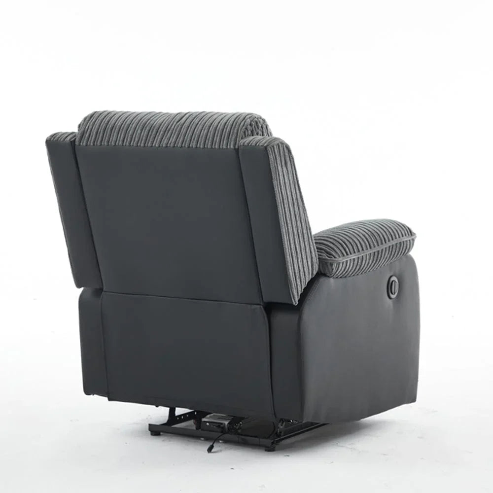 Modern grey fabric recliner armchair designed for comfortable everyday relaxation.