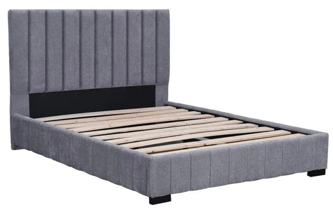 Roma grey velvet Double bed frame base