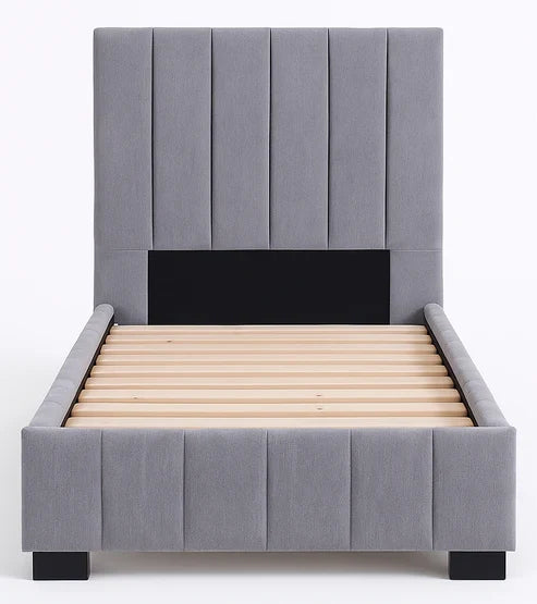 Roma grey velvet Single bed frame base